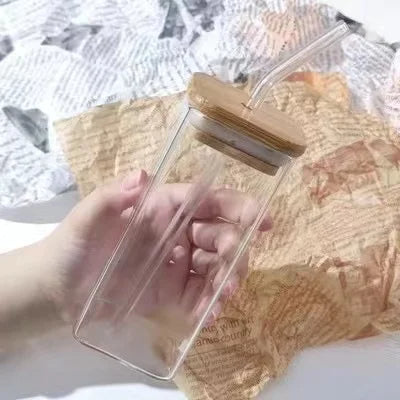 Square Heat-Resistant Glass Coffee Mug