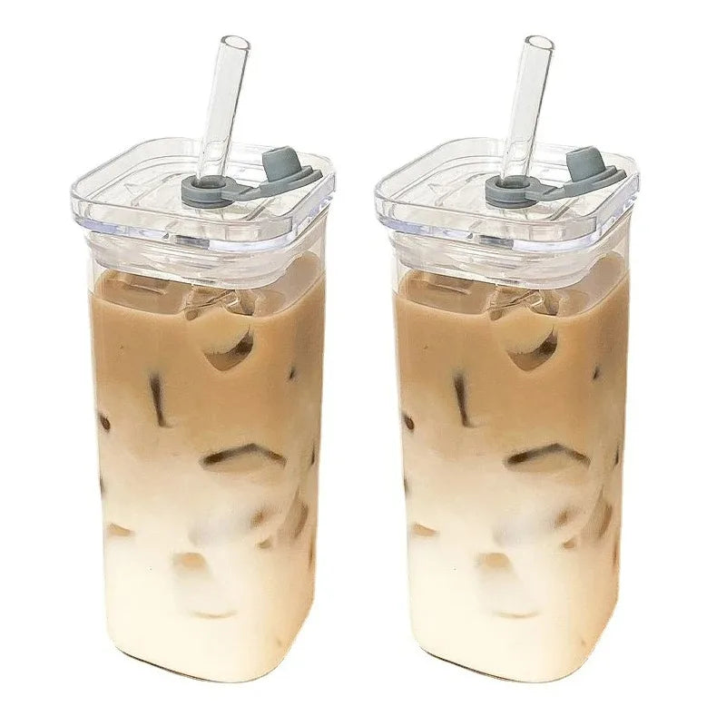 Square Heat-Resistant Glass Coffee Mug