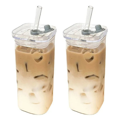 Square Heat-Resistant Glass Coffee Mug