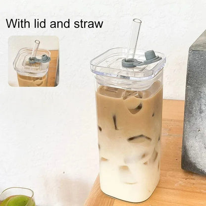 Square Heat-Resistant Glass Coffee Mug